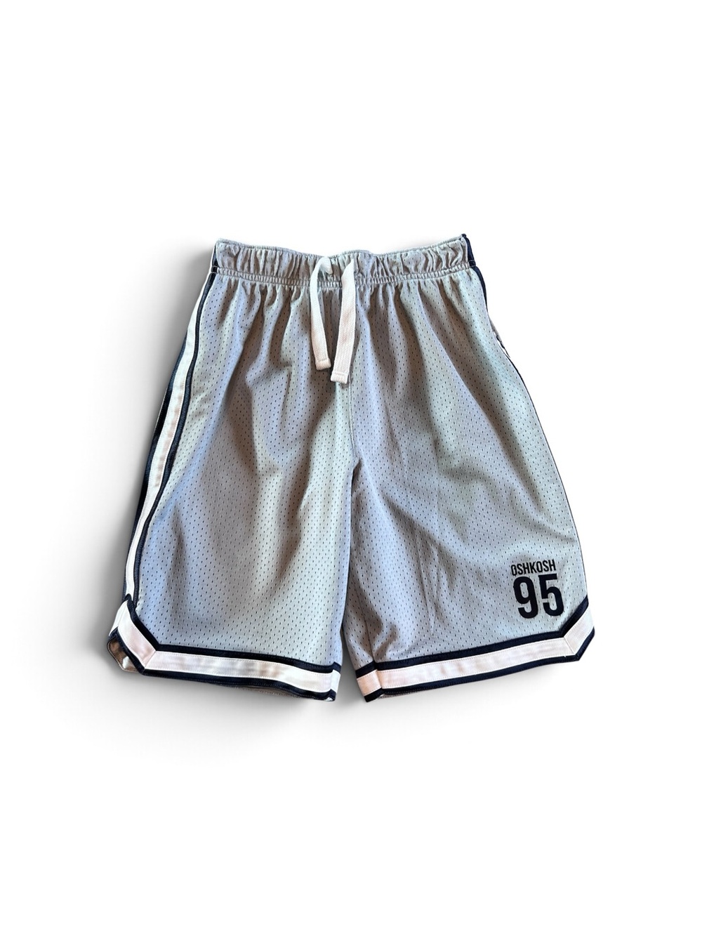 OshKosh B’gosh Boys Gray Mesh Basketball Shorts Size 8 - Picture 2 of 4